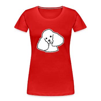 Poodle - Women's Premium Organic T-Shirt - red - Front - Mia (176cm)