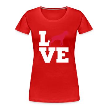 Boxer - Women's Premium Organic T-Shirt - red - Front - Mia (176cm)