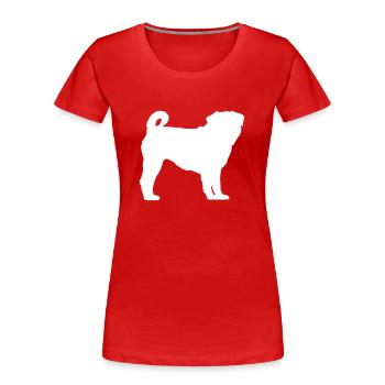 MOPS silhouette - T-shirt bio Premium Femme - rouge - Devant - Mia (176cm)