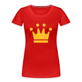 Crown Winner King Queen Princess - T-shirt bio Premium Femme - rouge - Devant - Mia (176cm)