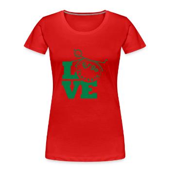 Love Ergotherapie / Ergotherapeut - Frauen Premium Bio T-Shirt - Rot - Vorne - Mia (176cm)