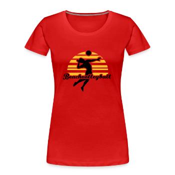 Beachvolleyball - Frauen Premium Bio T-Shirt - Rot - Vorne - Mia (176cm)