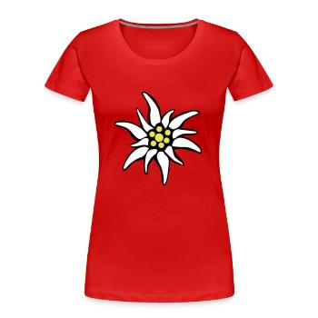 edelweiss - Frauen Premium Bio T-Shirt - Rot - Vorne - Mia (176cm)