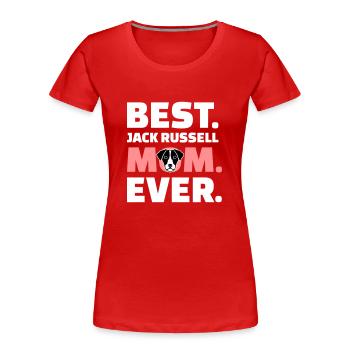 Jack Russell - Frauen Premium Bio T-Shirt - Rot - Vorne - Mia (176cm)