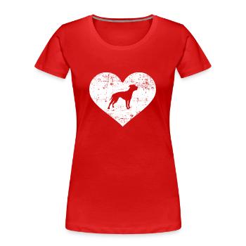 American Bulldog - Frauen Premium Bio T-Shirt - Rot - Vorne - Mia (176cm)