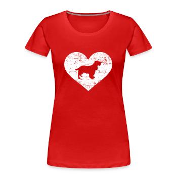 Cocker Spaniel - Women's Premium Organic T-Shirt - red - Front - Mia (176cm)