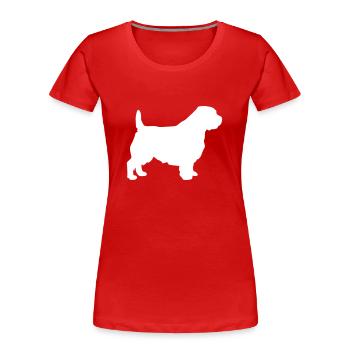 Norfolk Terrier - T-shirt bio Premium Femme - rouge - Devant - Mia (176cm)