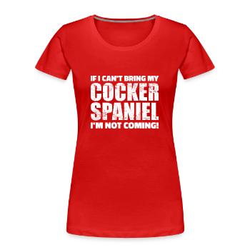 Cocker Spaniel - T-shirt bio Premium Femme - rouge - Devant - Mia (176cm)