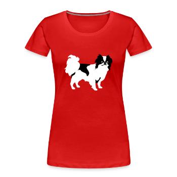 Japan Chin - Frauen Premium Bio T-Shirt - Rot - Vorne - Mia (176cm)