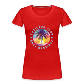 Circuit en Thaïlande coloré - T-shirt bio Premium Femme - rouge - Devant - Mia (176cm)