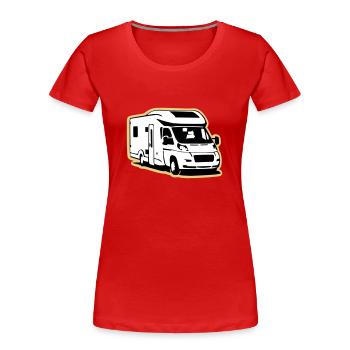 Camper Wohnmobil (3 color) - T-shirt bio Premium Femme - rouge - Devant - Mia (176cm)