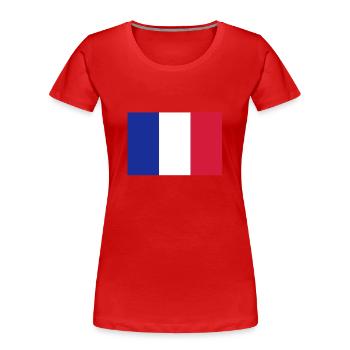 Flagg - Frauen Premium Bio T-Shirt - Rot - Vorne - Mia (176cm)