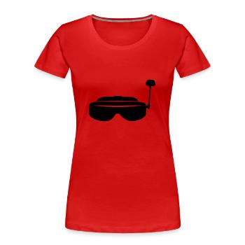 FPV Gläser - Frauen Premium Bio T-Shirt - Rot - Vorne - Mia (176cm)