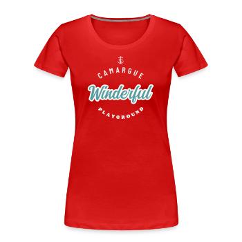 Camargue Winderful Playground - Women's Premium Organic T-Shirt - red - Front - Mia (176cm)