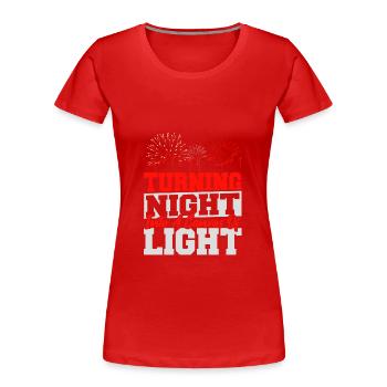 Pyrotechniker Firecracker Pyro Crew - Frauen Premium Bio T-Shirt - Rot - Vorne - Mia (176cm)