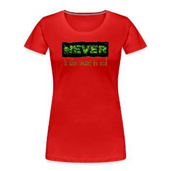 Never Green - T-shirt bio Premium Femme - rouge - Devant - Mia (176cm)