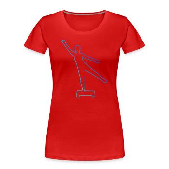 Aerobic Fitnesstraining Aerobic Fitness - Frauen Premium Bio T-Shirt - Rot - Vorne - Mia (176cm)