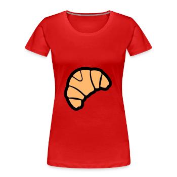 Croissant Bäcker - Frauen Premium Bio T-Shirt - Rot - Vorne - Mia (176cm)