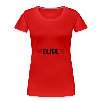 Elite Herz - Frauen Premium Bio T-Shirt - Rot - Vorne - Mia (176cm)