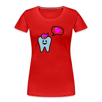 zahn punk zahnarzt dentist - Frauen Premium Bio T-Shirt - Rot - Vorne - Mia (176cm)