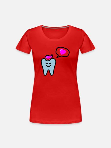 zahn punk zahnarzt dentist - T-shirt bio Premium Femme - rouge