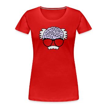Brain of a professor - Women's Premium Organic T-Shirt - red - Front - Mia (176cm)