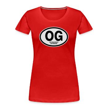 OG Ortenaukreis Offenburg - Frauen Premium Bio T-Shirt - Rot - Vorne - Mia (176cm)