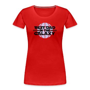 Beste Vati in der Galaxie - Frauen Premium Bio T-Shirt - Rot - Vorne - Mia (176cm)