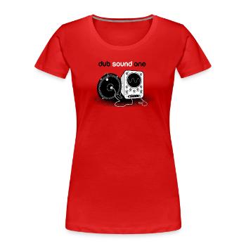 dub sound one - T-shirt bio Premium Femme - rouge - Devant - Mia (176cm)