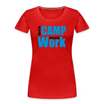 camping - Women's Premium Organic T-Shirt - red - Front - Mia (176cm)