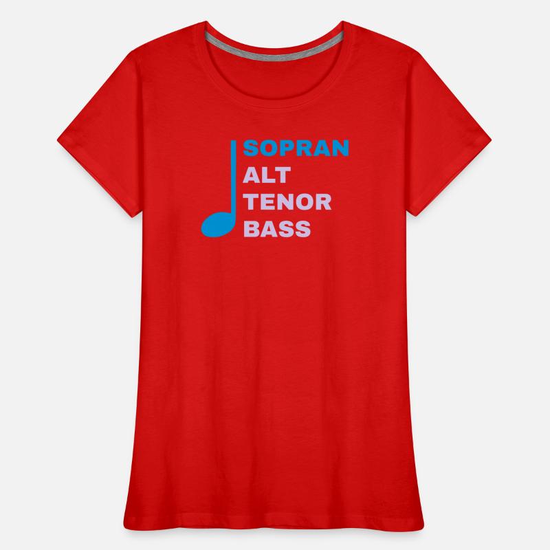 SATB mit Note - Sopran Frauen Premium Bio T-Shirt