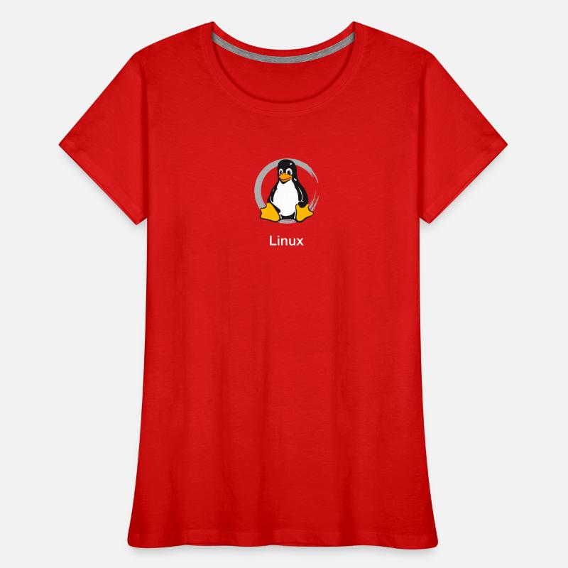 Pc computer Pinguin nerd geek Programmierer Admin Frauen Premium Bio T-Shirt