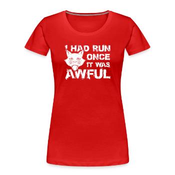 Chat chaton miaou chat domestique oeil de chat - T-shirt bio Premium Femme - rouge - Devant - Mia (176cm)