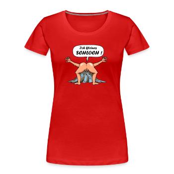 Schloch 1 - Women's Premium Organic T-Shirt - red - Front - Mia (176cm)