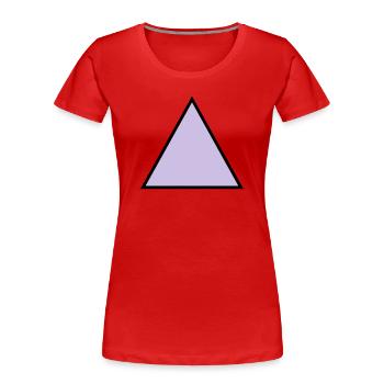 hipster triangle triangle shape - Women's Premium Organic T-Shirt - red - Front - Mia (176cm)