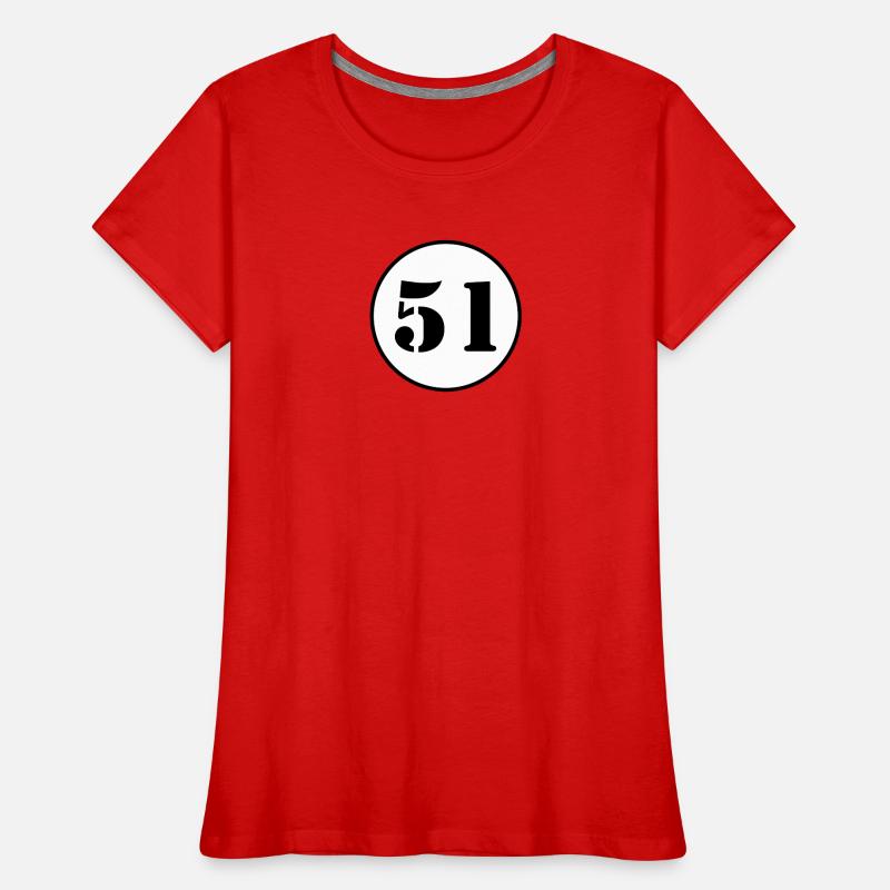 NUMMER 51 Einundfünfzig Geburtstag Geschenk Frauen Premium Bio T-Shirt