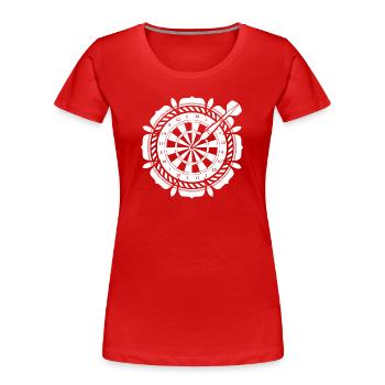 Fléchettes Fléchettes 180 Flèches Flèches Sports Gambling Vate - T-shirt bio Premium Femme - rouge - Devant - Mia (176cm)