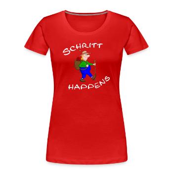 wanderlust - Women's Premium Organic T-Shirt - red - Front - Mia (176cm)