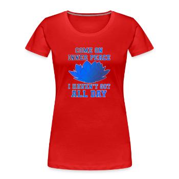 Yoga - T-shirt bio Premium Femme - rouge - Devant - Mia (176cm)