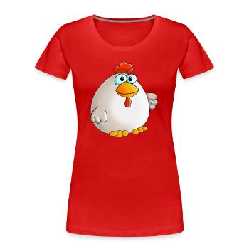 sweet hen - Women's Premium Organic T-Shirt - red - Front - Mia (176cm)