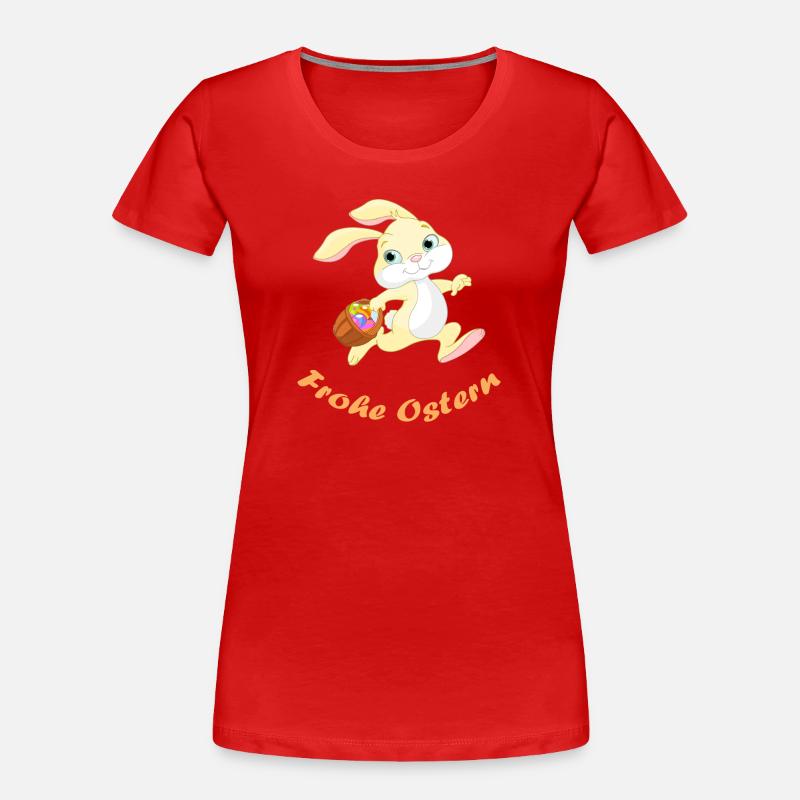 Pâques - T-shirt bio Premium Femme - rouge