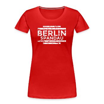 Berlin Spandau (Vintage/Weiß) - Frauen Premium Bio T-Shirt - Rot - Vorne - Mia (176cm)
