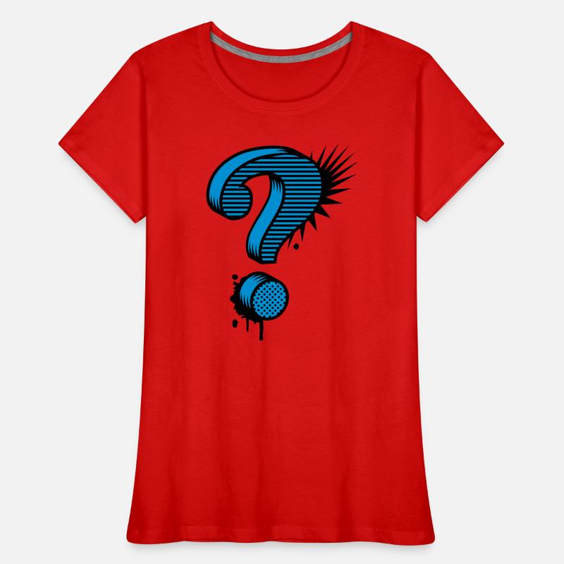 Fragezeichen Graffiti Frauen Premium Bio T-Shirt