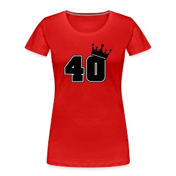40 - Women's Premium Organic T-Shirt - red - Front - Mia (176cm)