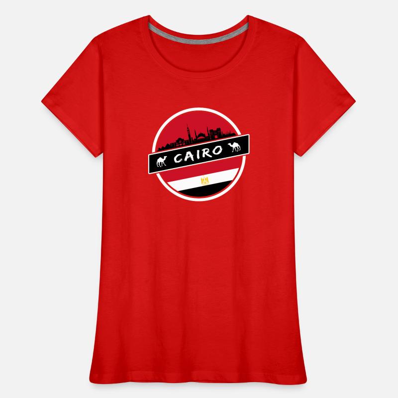 Conception du Caire en Egypte avec drapeau T-shirt bio Premium Femme