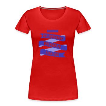 Surely Not Everybody What Kung Fu Fighting - Women's Premium Organic T-Shirt - red - Front - Mia (176cm)