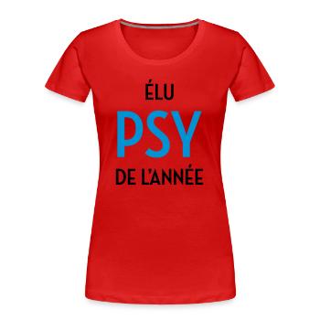 Psychologist Psychologe Psychologue Psychology - Women's Premium Organic T-Shirt - red - Front - Mia (176cm)