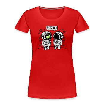 Bless you! - Women's Premium Organic T-Shirt - red - Front - Mia (176cm)