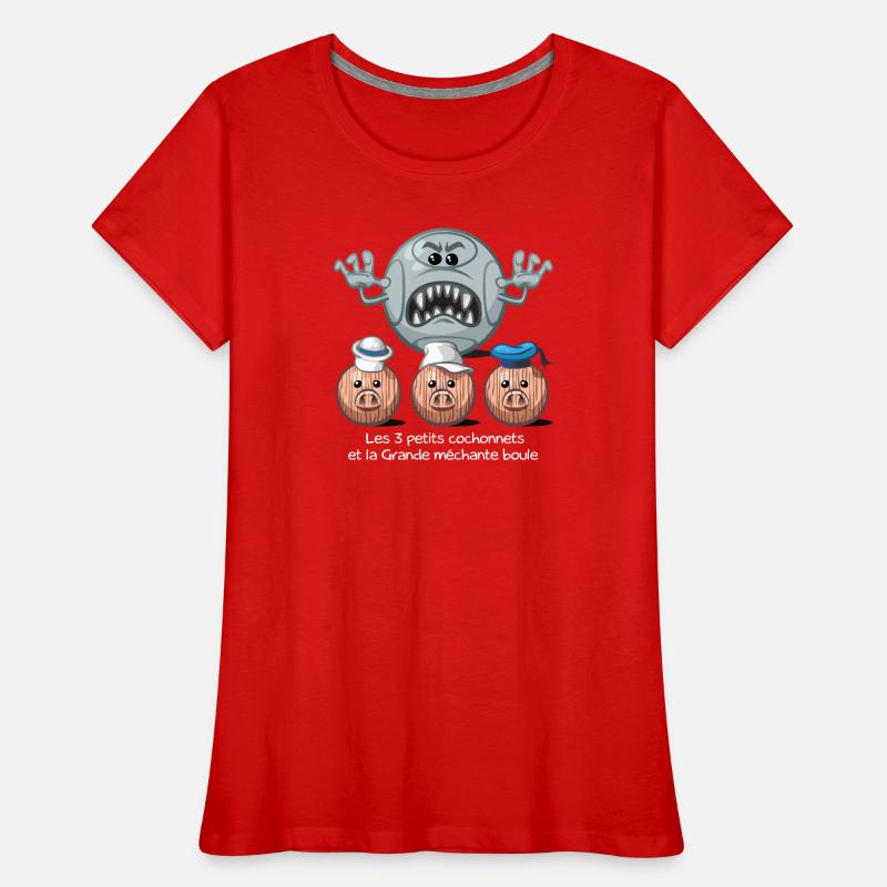 Les 3 petits cochonnets Frauen Premium Bio T-Shirt