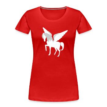 Pegasus Geflügeltes Pferd Griechische Mythologie - Frauen Premium Bio T-Shirt - Rot - Vorne - Mia (176cm)